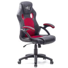 Cadeira Gamer BRX Modelo 711 Cor Preto com Vermelho