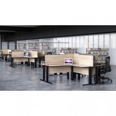 Mesa para Escritório em L Estação de Trabalho ETP1515 Maxxi Pandin Móveis Preto CasaBlanca