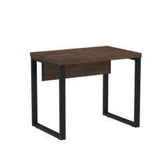 Mesa de Escritório Madeira 900x600x750mm M900pe40tub Embua Terra/Preto