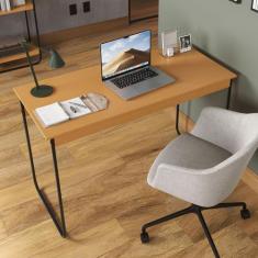 Mesa Escrivaninha Criare 120 Cm Preto/Nature - Art Panta, Marrom, Indú