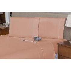 Lençol Queen Avulso de Cima com Ponto Palito Percal 180 Fios - Dryka E