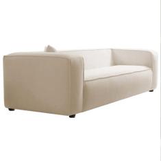 Sofá 3 Lugares 200cm Orgânico Luxo Recepção Cecília Linho - Amarena Mó