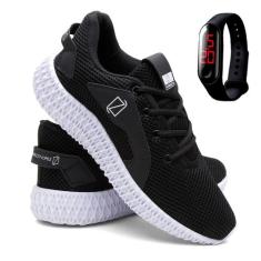 Tênis Masculino Esportivo Corrida e Academia Ultraleve + Relógio Digit