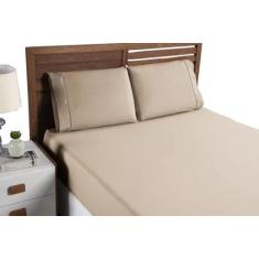 Lençol King 600 Fios 3 Peças Algodão Egípcio Elegância Sofisticada - A