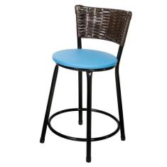 Banqueta Baixa Hawai Café - Lamar Design, Azul