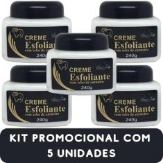 Creme Esfoliante San Jully com Sebo de Carneiro Pote 240g Kit Promocio