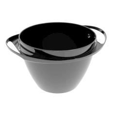 Champanheira com Alças 6,2L Preto Balde de Gelo Plástico Bebidas Crippa