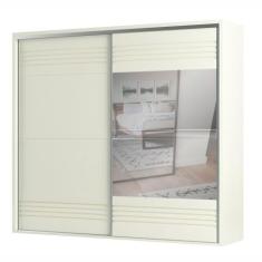 Guarda Roupa 100% MDF Casal 2,67m com 2 portas de correr e espelho TW6