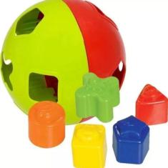 Brinquedo Bola Didática com Blocos para Encaixar Mercotoys Ref 282