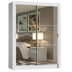 Guarda-Roupa Solteiro Madesa Dallas 2 Portas de Correr de Espelho 2 Gavetas