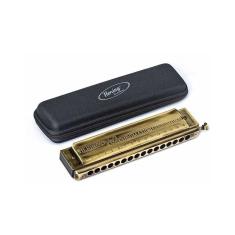 Gaita De Boca Hering Cromática 64 Vozes Em Dó Ouro Velho