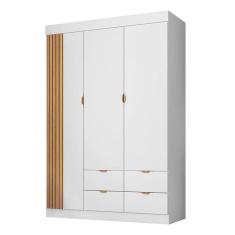Guarda Roupa Infantil Ayla 3 Portas Branco Acetinado - Phoenix