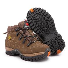 Tenis Coturno Infantil de Couro Leve Confortável Lançamento-Unissex