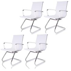 Kit 4 Cadeiras Fixas Interlocutor Charles Eames Esteirinha 11A