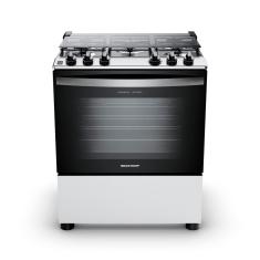 Fogão Brastemp 5 Bocas Com Botões Removíveis e Exclusivo Aro Protetor Branco BFS5NDB - Bivolt