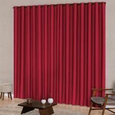Cortina Para Janela 2,00M X 1,70M Tecido Oxford Vermelho - Suprilares