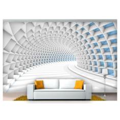 Papel De Parede Túnel Profundo Geométrico 3D At39 - Você Decora
