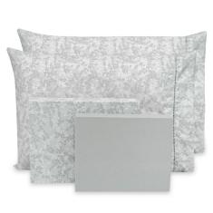 Lençol Queen 4 pçs Estampado Percal Flex 400 Fios Toque Acetinado - 40