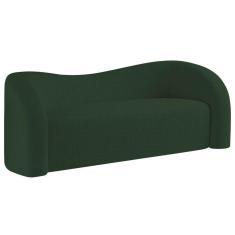 Sofá Curvo 3 Lugares Orgânico Coréia 180cm Linho Verde