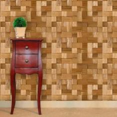 Papel de Parede Auto Adesivo M0034 Cubos de Madeira 3d - Final Decor