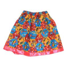 Saia Arraial Festa Junina Feminino Fantasia Infantil - Selys, Estampa 