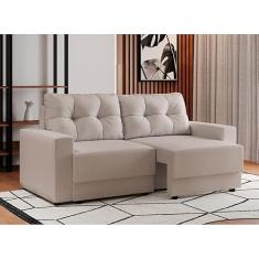 Sofá 2 Lugares Retrátil Lubeck Linho Cru