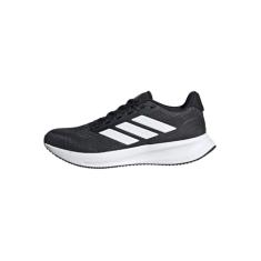 adidas Tênis infantil unissex Run Falcon 5, Preto/branco/preto, 17