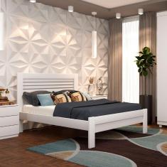 Cama Casal Safira Tcil Móveis Branco