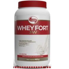 Whey Fort Whey Protein 3W Concentrado, Isolado e Hidrolisado Vitafor Pote 900g Sabores-Unissex