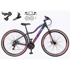 Bicicleta Aro 29 Feminina Ksw Mwza Alumínio 21V Câmbios Shimano Tz Freio Disco Hidráulico Pneus Bege-Feminino