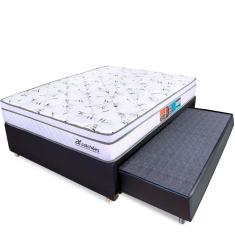Cama Box Casal Colchão Molas Ensacadas Com Pillow Bicama Auxiliar Solteiro 138x188x58cm - BF Colchoes