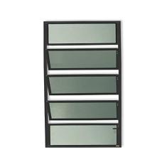 Janela de Alumínio Basculante 100x40cm Vidro Mini Boreal Plus Brimak Preto