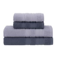 Jogo de Toalhas Buddemeyer Frape Dots Banho Cinza Claro/Cinza 4 peças