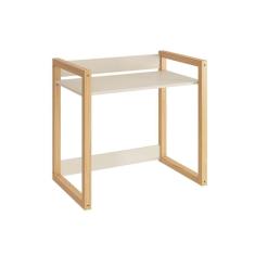 Mesa Zoe Infantil com Regulagem de Altura Areia Fosco/ Madeira Natural - Reller