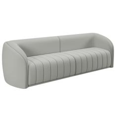 Sofá 5 Lugares Para Sala 332cm Lazio M03 Veludo Creme - Lyam Decor