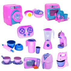 Kit cozinha infantil eletro fogão xícara forma panela 29pç