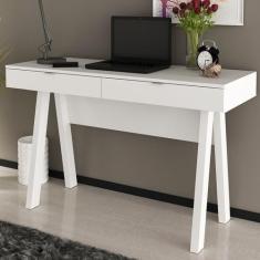 Mesa Escrivaninha 2 Gavetas Branco Me4128 - Tecno Mobili, 0, 0, 0, 0, 