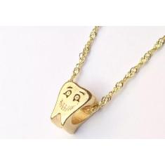 Colar Cordão Dentista Dente Folheado A Ouro 18k - Milena Folheados