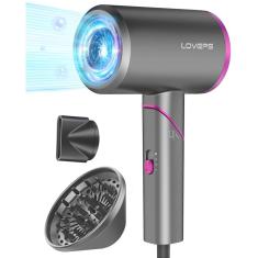 Secador de cabelo LOVEPS 1800W Ionic com alça dobrável para difusor