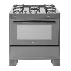 Fogão De Piso Fgvng510pt Neo Glass Com 5 Bocas Suggar Preto Bivolt