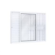 Janela Veneziana Alumínio Lateral 3 Folhas Eccellente 120x150cm Lucasa Branco