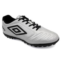 Chuteira Umbro Class Society - Cinza E Preto-Masculino