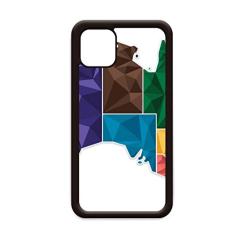 Capa colorida para iPhone 11 Pro Max com mapa da Austrália