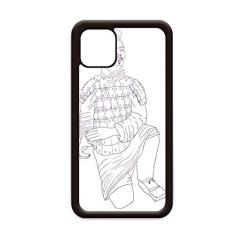 Capa de desenho chinês guerreiro de terracota para iPhone 11 Pro Max para Apple Mobile Case