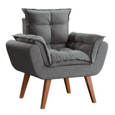 Poltrona Lidi Linho Cinza