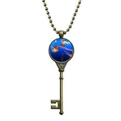 DIYthinker Colar com pingente de imagem da natureza da ciência, da natureza, da Ocean Jellyfish