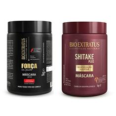 Kit Máscara Força Com Pimenta+ Shitake Plus 1kg Bio Extratus