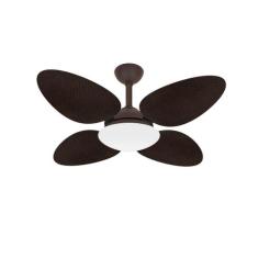 Ventilador Teto Marrom Trevo 4 Pás Palha Turbo Ventax 220V, 220V