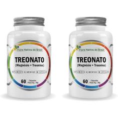 2x Treonato (Magnésio + Treonina) 600Mg 60 Caps Flora Nativa - Flora N