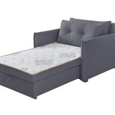 Sofá Cama Montreal Solteiro 95cm X 90cm Cinza